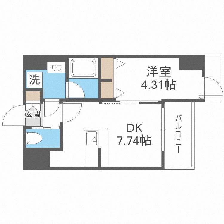 桜川駅 徒歩5分 2階の物件間取画像