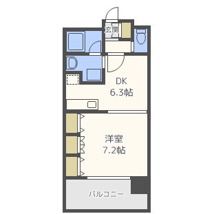 レジュールアッシュ福島の物件間取画像