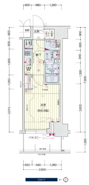 プレサンス　梅田北　ディアの物件間取画像