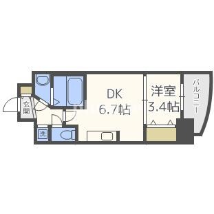 ラシュレエグゼ夕陽丘の物件間取画像