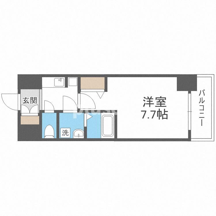 S-RESIDENCE難波EASTの物件間取画像