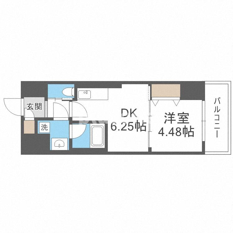 堺筋本町駅 徒歩4分 3階の物件間取画像