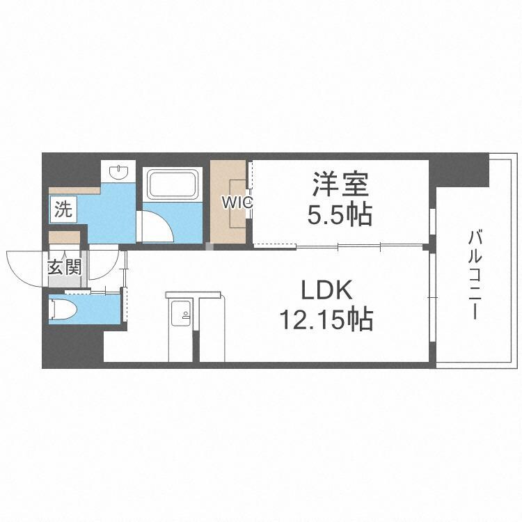 九条駅 徒歩3分 12階の物件間取画像