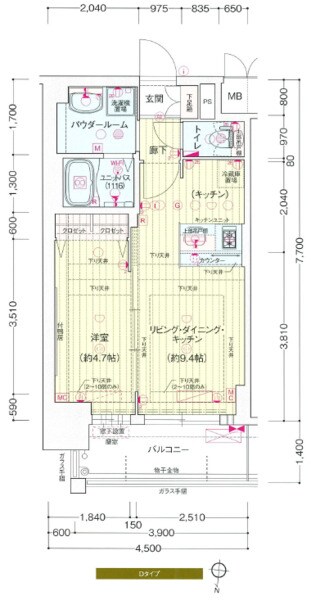 プレサンス新大阪ジェイズの物件間取画像