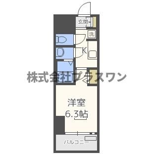 プレサンス難波クチュールの物件間取画像