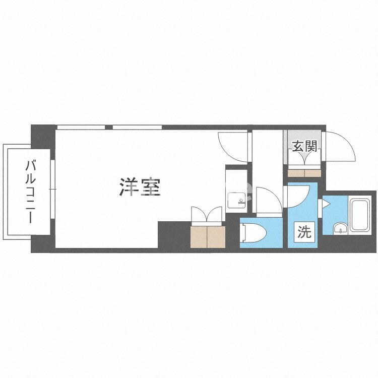 ICUBE阿波座の物件間取画像