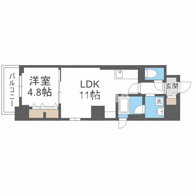 ミラノ堺筋の物件間取画像