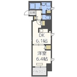 プレサンスタワー北浜の物件間取画像