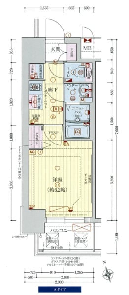 プレサンス難波インフィニティの物件間取画像