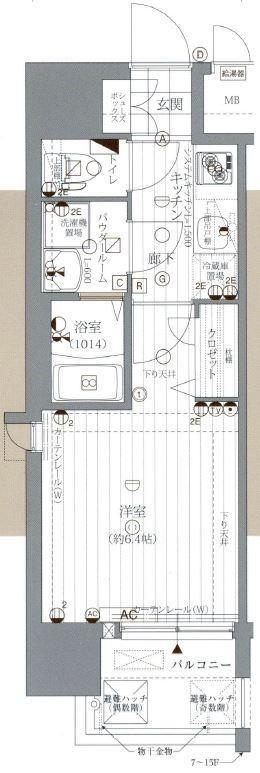 レジュールアッシュ大阪城北の物件間取画像