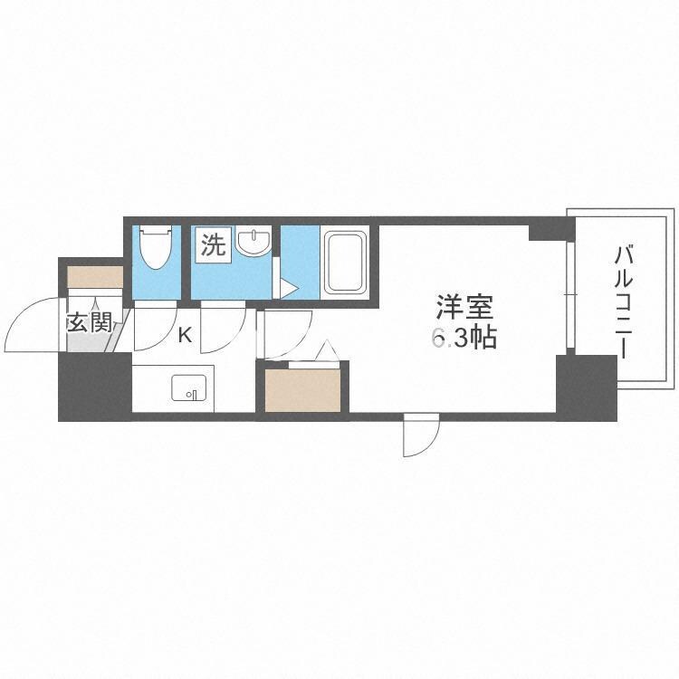 エスリード大阪CENTRAL AVENUEの物件間取画像