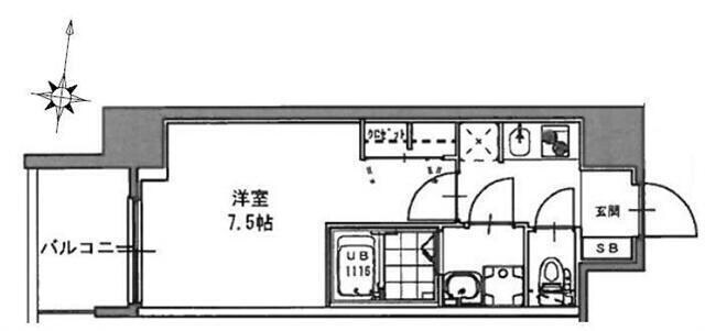 S-RESIDENCE新大阪WESTの物件間取画像