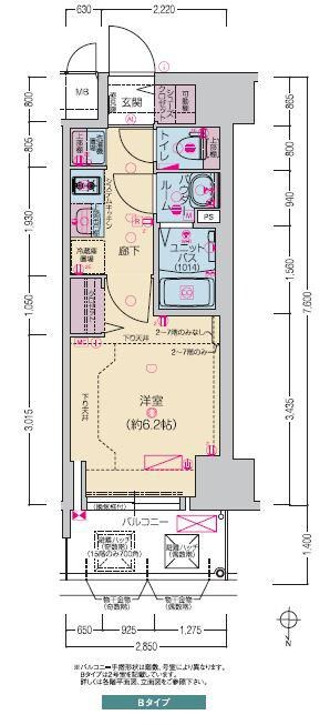 プレサンス堺筋本町ディスティニーの物件間取画像