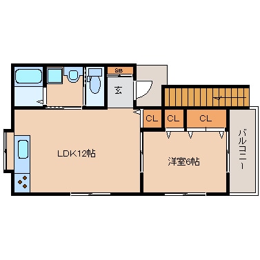 尼崎駅 徒歩9分 1階の物件間取画像