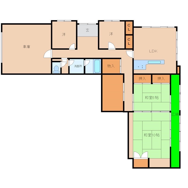 出屋敷駅 徒歩15分 1階の物件間取画像