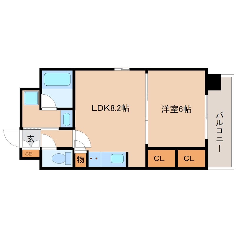 尼崎駅 徒歩10分 13階の物件間取画像