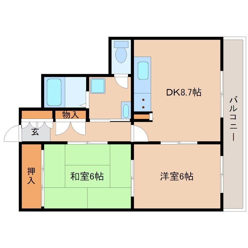 立花駅 徒歩13分 1階の物件間取画像