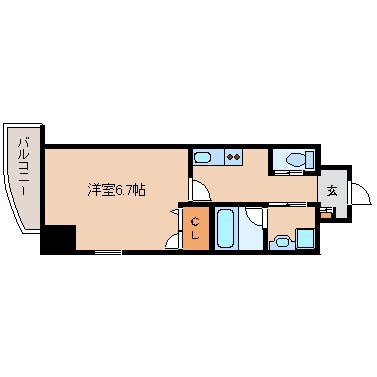 大物駅 徒歩10分 10階の物件間取画像