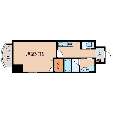 大物駅 徒歩10分 3階の物件間取画像