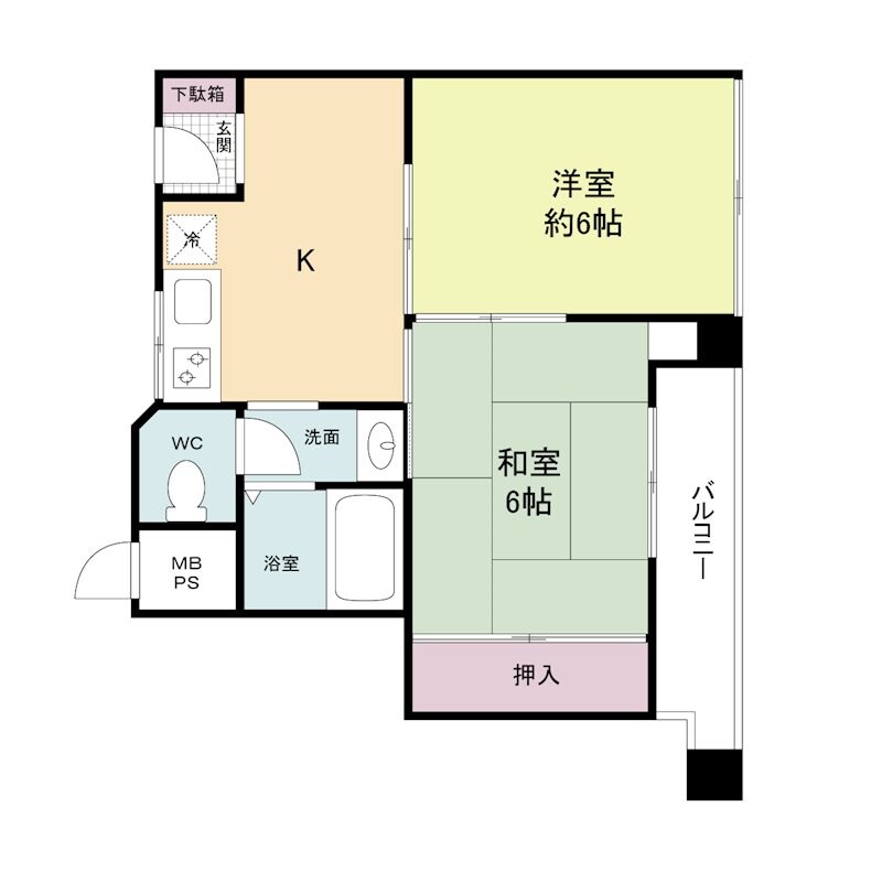 ハイツ山の道荘の物件間取画像