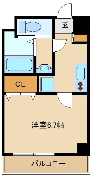 出屋敷駅 徒歩8分 6階の物件間取画像