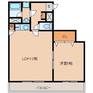 フロントリバー東難波の物件間取画像