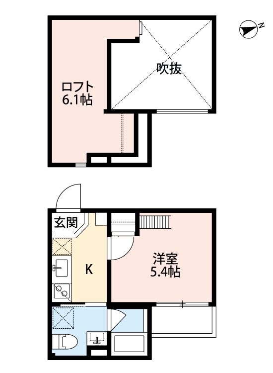 大物駅 徒歩4分 1階の物件間取画像