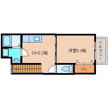 尼崎駅 徒歩15分 2階の物件間取画像