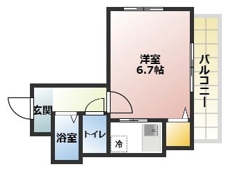 出屋敷駅 徒歩12分 6階の物件間取画像