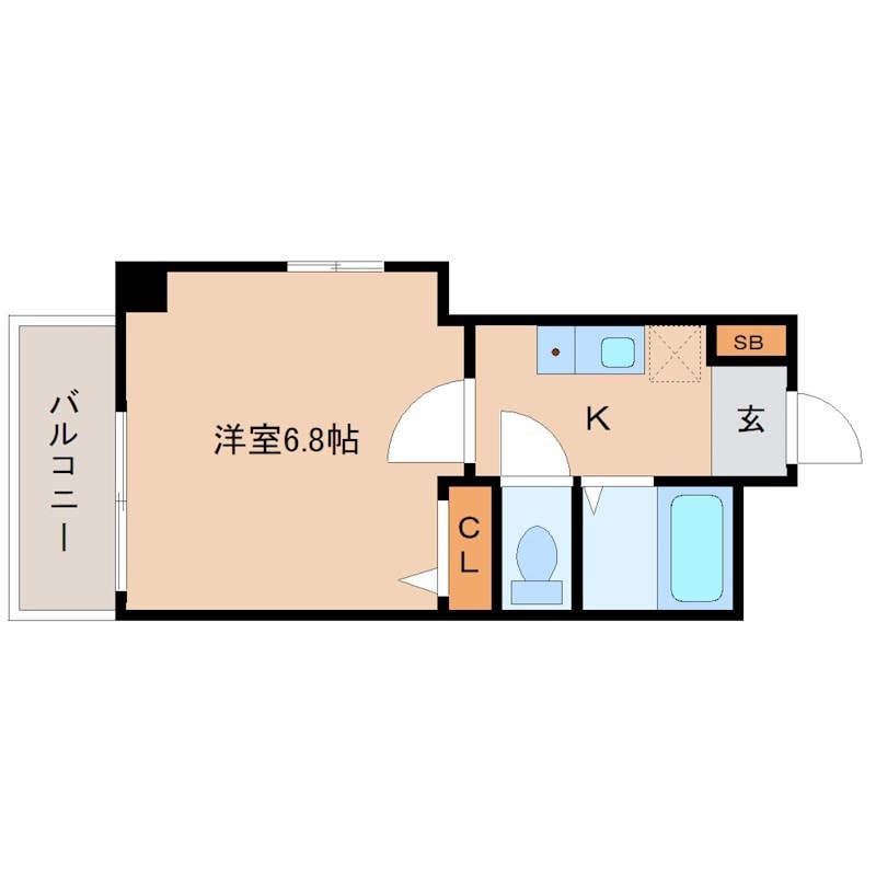 出屋敷駅 徒歩12分 3階の物件間取画像