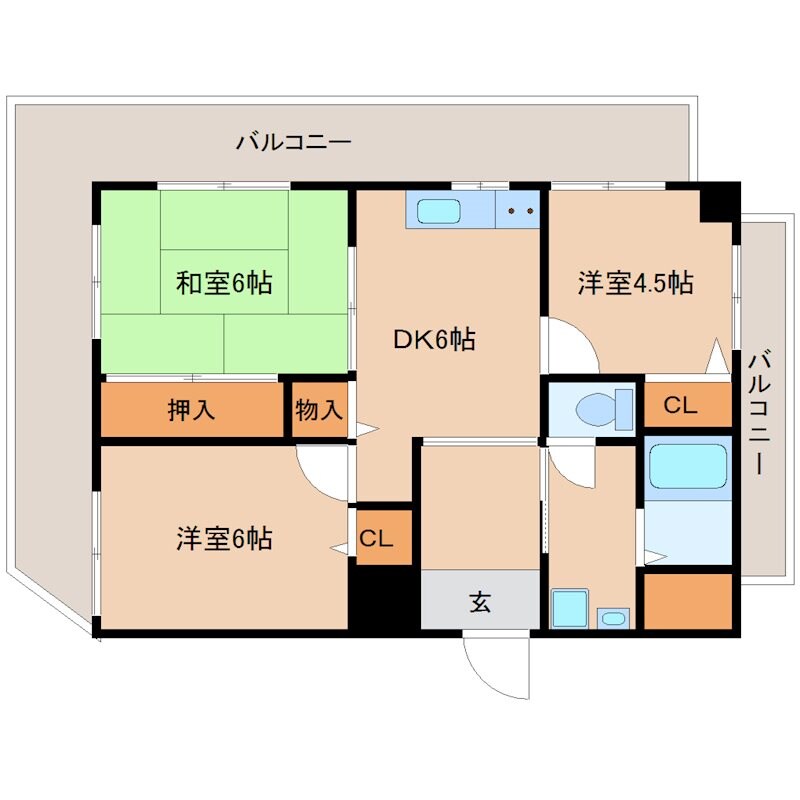 尼崎駅 徒歩10分 5階の物件間取画像