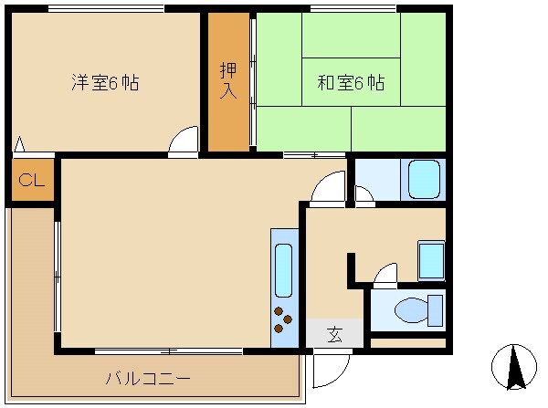 立花駅 徒歩13分 2階の物件間取画像