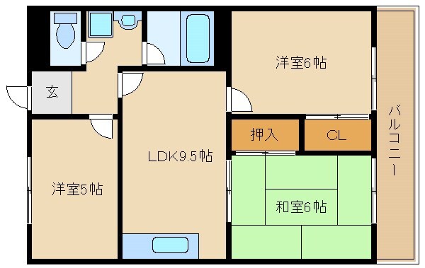 立花駅 徒歩13分 4階の物件間取画像