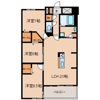 イーグル山手の物件間取画像