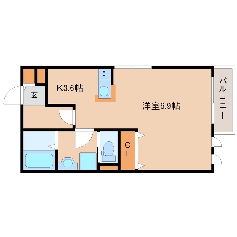 尼崎駅 徒歩9分 2階の物件間取画像