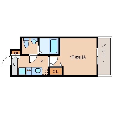 立花駅 徒歩2分 5階の物件間取画像