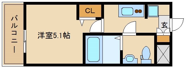 立花駅 徒歩2分 6階の物件間取画像