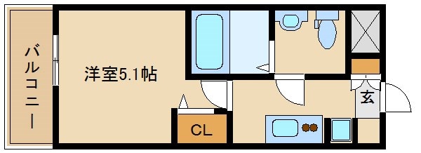 立花駅 徒歩2分 10階の物件間取画像