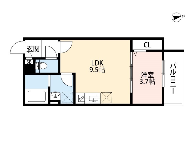 立花駅 徒歩6分 3階の物件間取画像