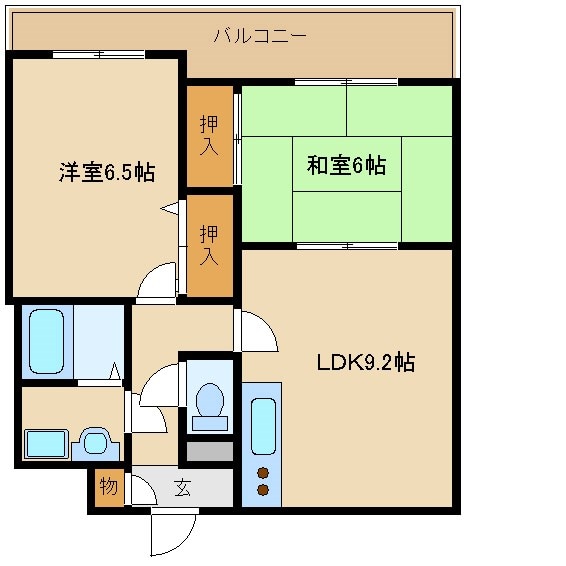 立花駅 徒歩8分 3階の物件間取画像