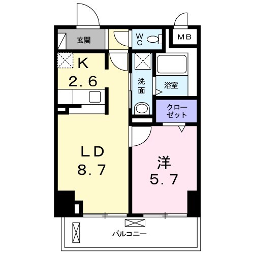 尼崎駅 徒歩17分 2階の物件間取画像