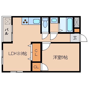 立花駅 徒歩20分 1階の物件間取画像