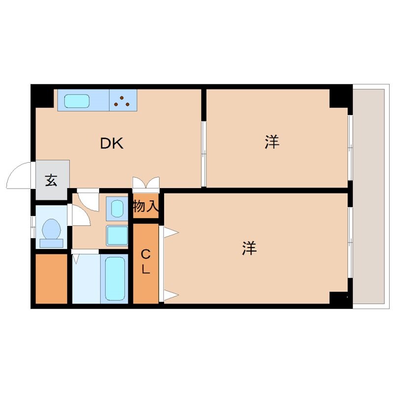 立花駅 徒歩25分 5階の物件間取画像