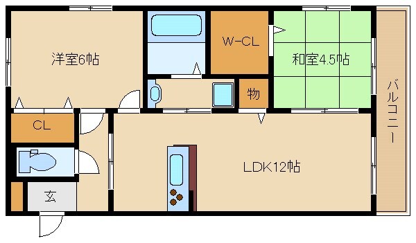 園田駅 徒歩16分 2階の物件間取画像