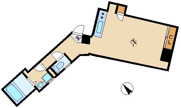 園田駅 徒歩1分 2階の物件間取画像