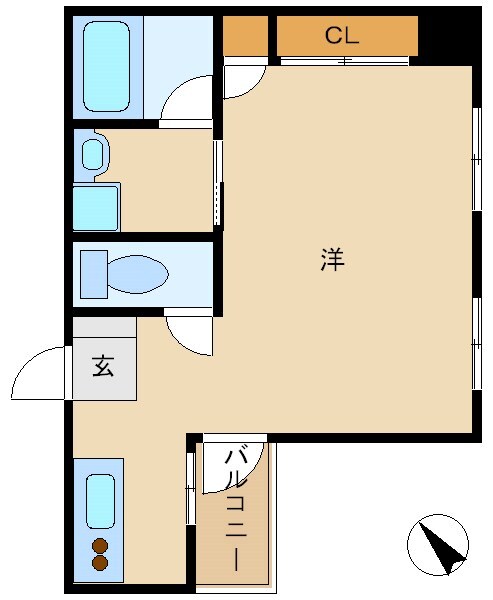 園田駅 徒歩1分 2階の物件間取画像