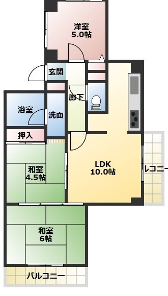 武庫之荘駅 徒歩40分 5階の物件間取画像