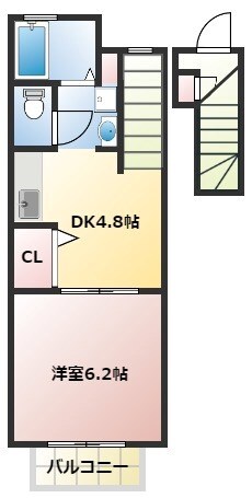 塚口駅 徒歩17分 2階の物件間取画像