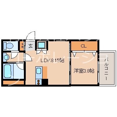 出屋敷駅 徒歩2分 3階の物件間取画像