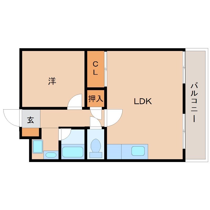 園田駅 徒歩18分 3階の物件間取画像